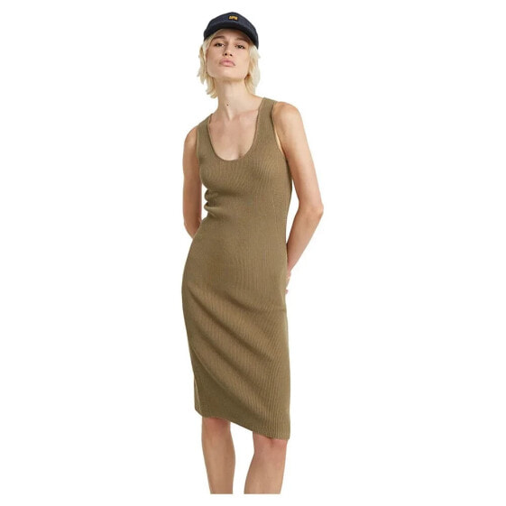 G-STAR Bodycon Ribbed Sleeveless Dress