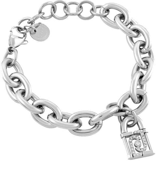 Výrazný ocelový náramek s krystaly Chains LJ1673
