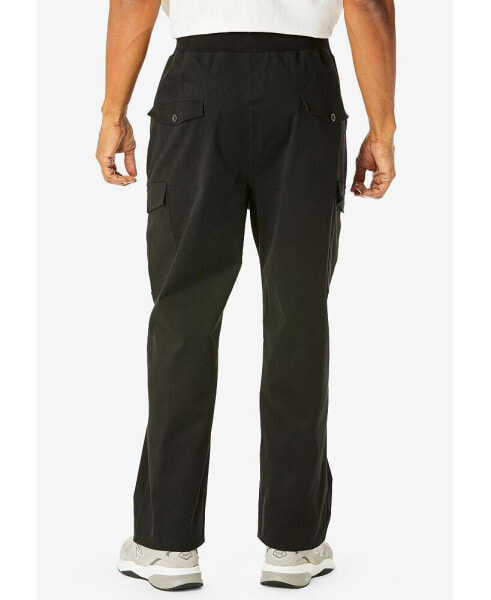 Big & Tall Ribbed Elastic Waist Stretch Cargo Pant