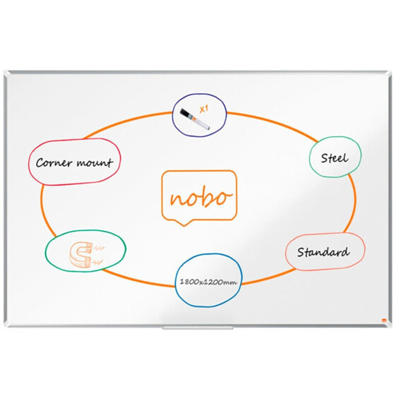 NOBO Premium Plus Lacquered Steel 1800X1200 mm Board