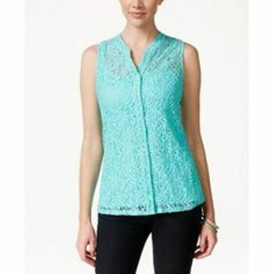 Топ Style & Co Lace Button Front
