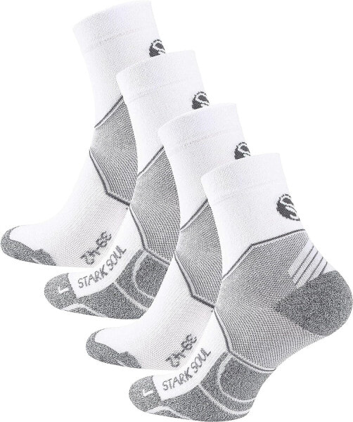 Stark Soul 6 Pairs Women's & Men's Sports Socks Quarters Running and Functional Socks with Terry Cloth Sole, Short Socks White, Black, Grey