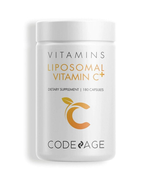 Витамин C липосомальный CodeAge Liposomal Vitamin C с цитрусовыми биофлавонидами и порошком бузины.
