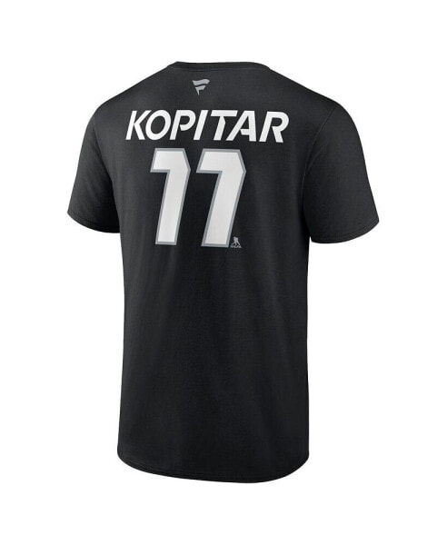 Men's Anze Kopitar Black Los Angeles Kings Authentic Pro Prime Name and Number T-shirt