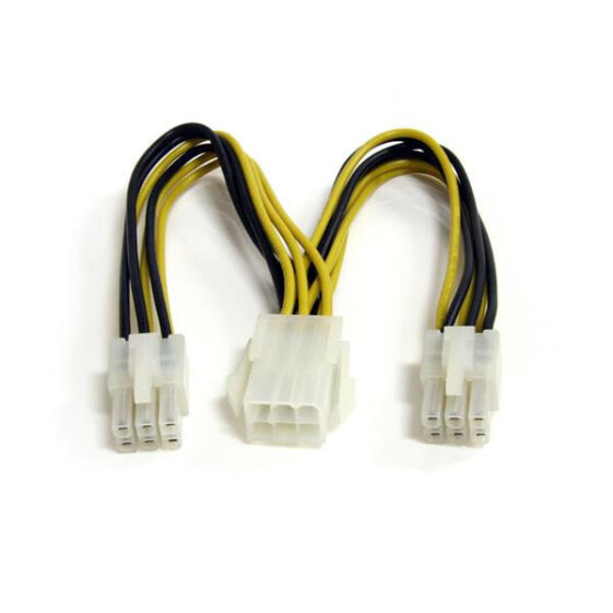 6in PCI Express Power Splitter Cable - 0.1524 m - Male - Female - Black - White - Yellow - 34 g - 125 mm
