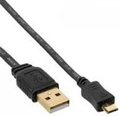 InLine Micro USB 2.0 Flat Cable USB A / Micro-B - black / gold - 1m