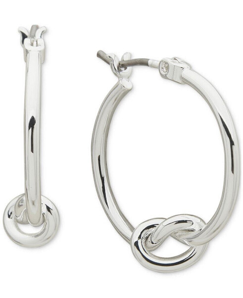 Small Bottom Knotted Modern Hoop Earrings