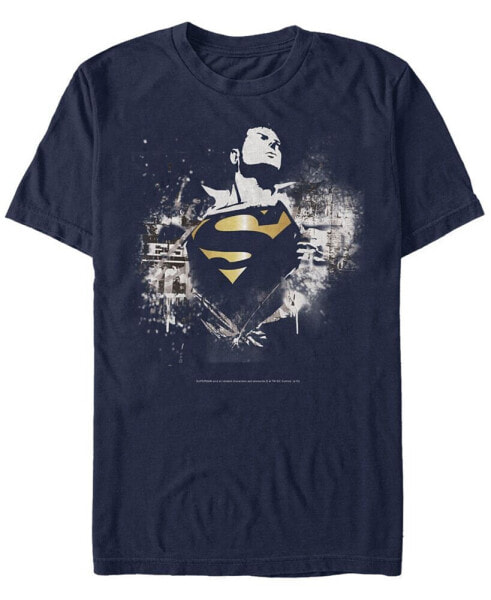 DC Men's Superman Golden Chest Logo Short Sleeve T-Shirt