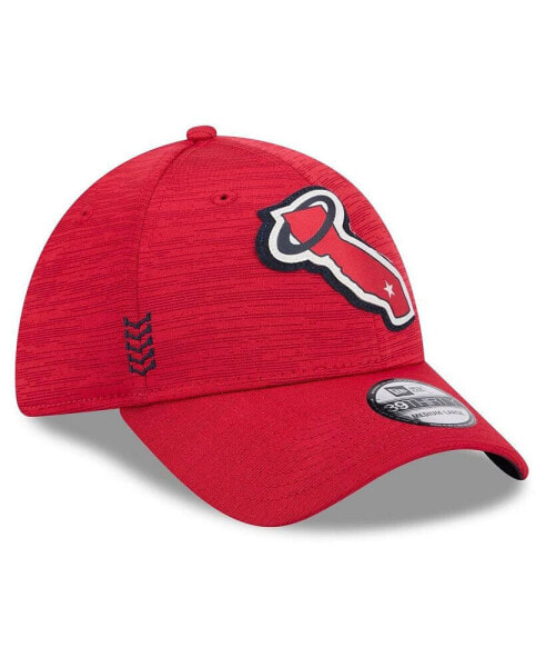 Men's Red Los Angeles Angels 2024 Clubhouse 39THIRTY Flex Fit Hat