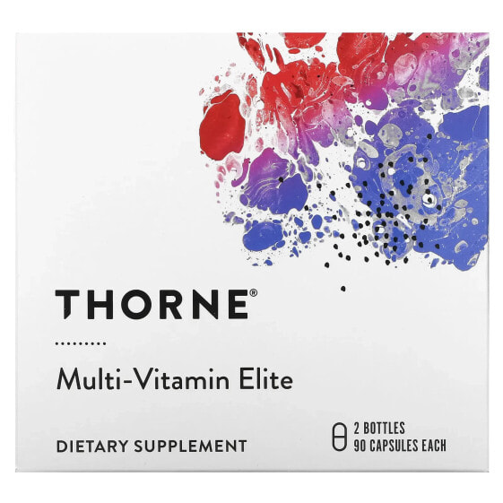 Thorne, Multi-Vitamin Elite, мультивитамины для приема утром и вечером, 2 флакона, по 90 капсул