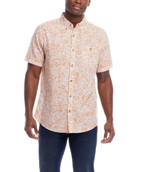 Рубашка мужская из льна и хлопка Weatherproof Vintage