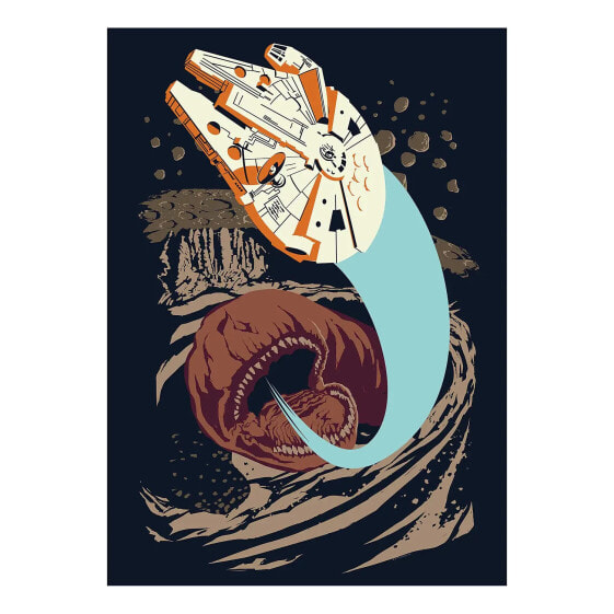 Wandbild Star Wars Vector Asteroid Worm