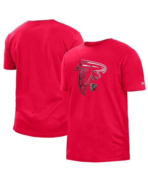 Men's Red Atlanta Falcons 2022 Sideline Ink Dye T-shirt