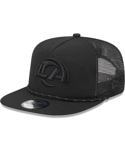 Men's Black Los Angeles Rams Illumination Golfer Snapback Trucker Hat