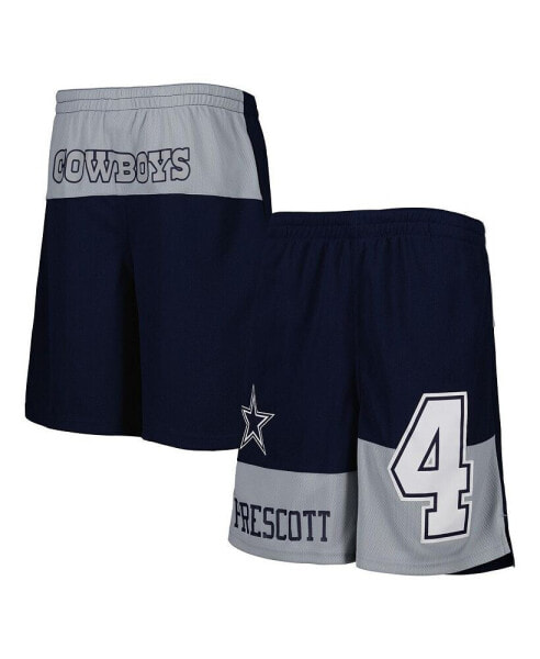 Big Boys Dak Prescott Navy Dallas Cowboys Name and Number Player Shorts