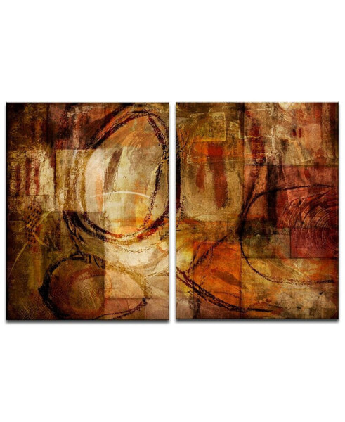 'Earth Tone Abstract III' 2-Pc. Oversized Canvas Art Print Set