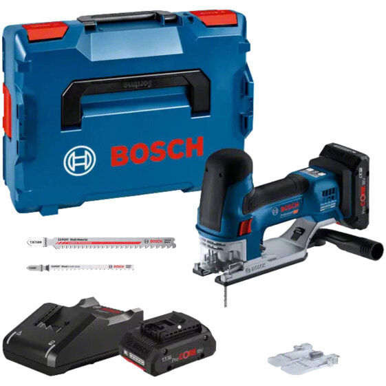 Bosch Akku-Stichsäge GST 18V-155 SC, 2 Akku 4.0Ah Lader extra Zubehör L-BOXX