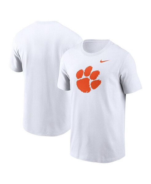 Men's White Clemson Tigers Primetime Evergreen Logo T-Shirt