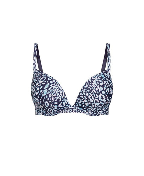 Plus Size Fashion Print Plunge Bra