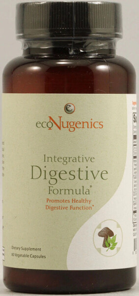 EcoNugenics Integrative Digestive Formula Комплекс с грибами, витаминами и минералами при изжоге, расстройстве желудка, газообразовании и вздутии живота 60 растительных капсулы