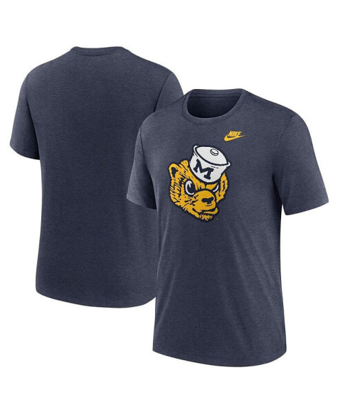 Men's Michigan Wolverines Blitz Evergreen Legacy Primary Tri-Blend T-Shirt