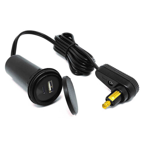 TOURATECH Dual Type-A And Type C With Right Angle USB Socket