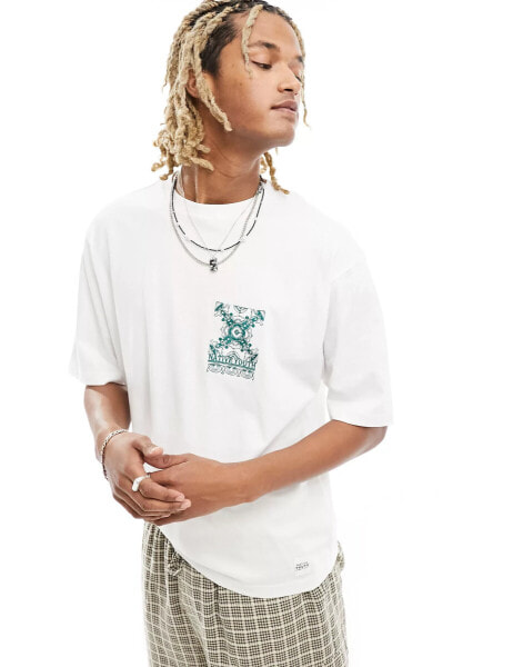 Native Youth embroidered detail relaxed fit t-shirt in white