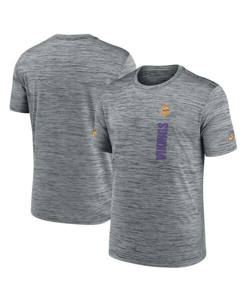 Men's Gray Minnesota Vikings 2024 Sideline Velocity Performance T-Shirt