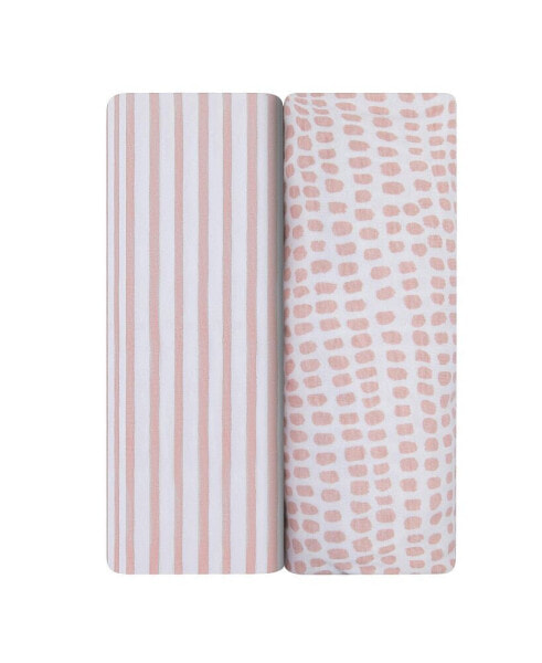 Waterproof Changing Pad Cover Set | Cradle Sheet Set 100% Cotton Jersey