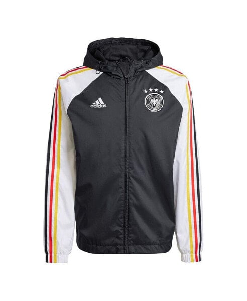 Men's Black Germany National Team DNA Raglan Full-Zip Windbreaker Jacket
