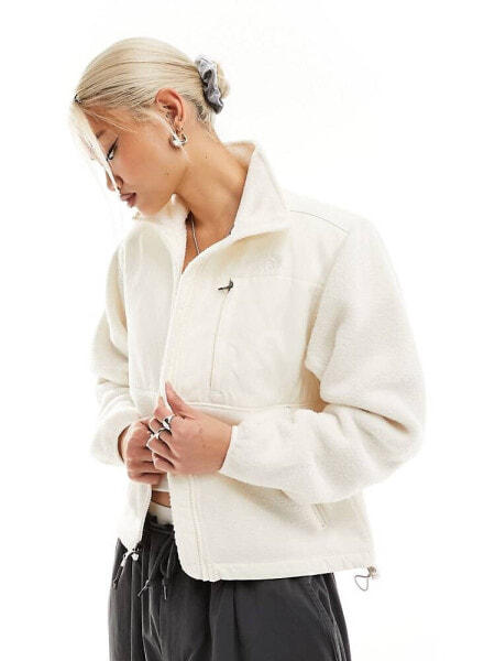 The North Face Denali Ripstop fleece jacket in off white