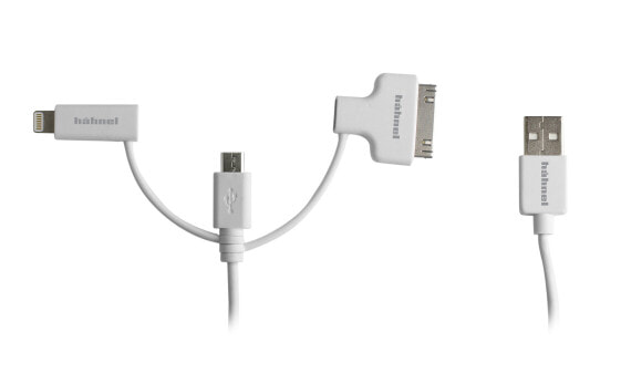Hähnel Hahnel 3-in-1 USB Sync Charge Cable - 1.5 m - USB A - Micro-USB B - Male/Male - White