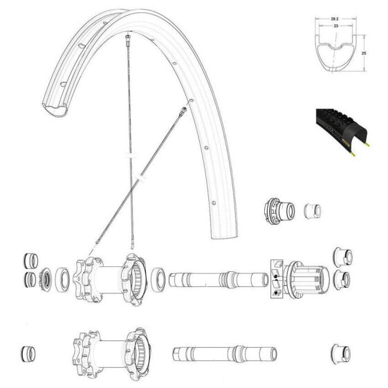 MAVIC Crossmax Pro Carbon Rear Rim kit