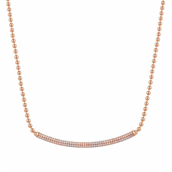 Charming bronze necklace with zircons Bianca RZBI02