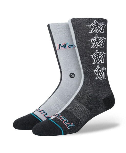 Men's Miami Marlins Split Crew Socks