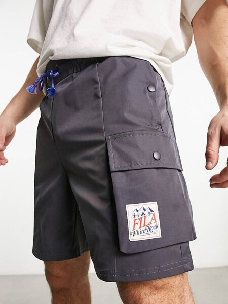 Fila Henry shorts with cargo pockets in dark grey
