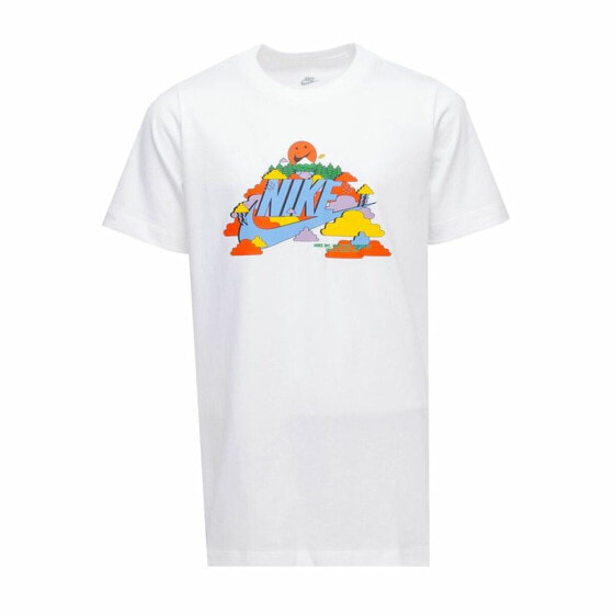 Child's Short Sleeve T-Shirt Nike Happy Cloud White