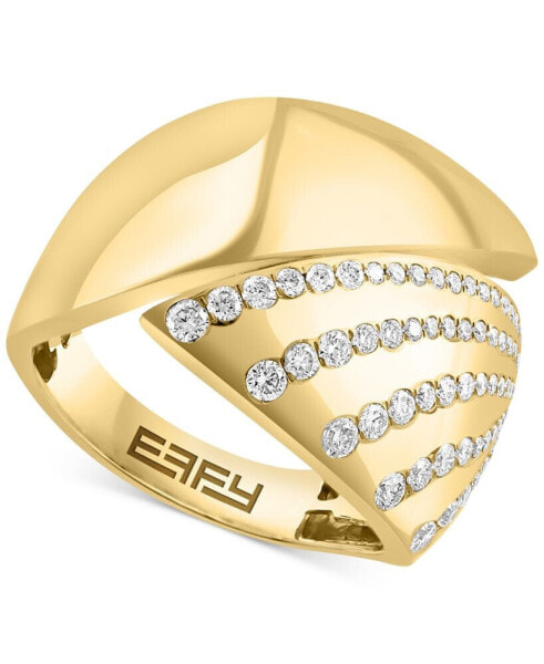 EFFY® Diamond Multirow Bypass Statement Ring (5/8 ct. t.w.) in 14k Gold