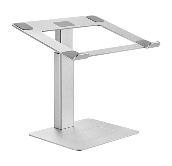 Gembird NBS-D1-02, Laptop stand, Silver, Aluminium, Silicone, 39.6 cm (15.6"), 5 kg, 225 - 380 mm