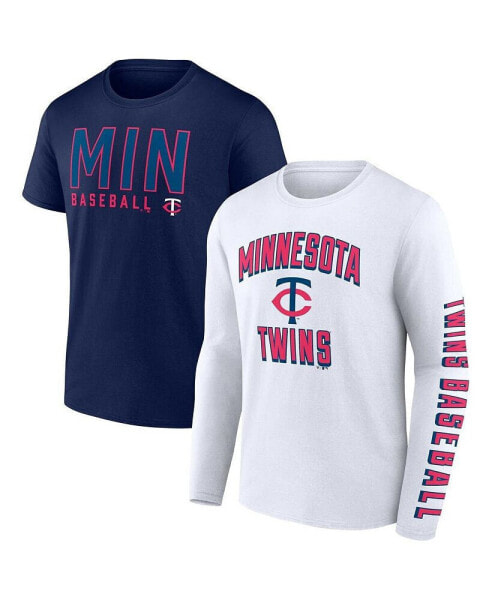 Men's Navy, White Minnesota Twins Two-Pack Combo T-shirt Set