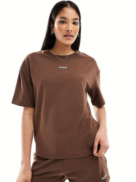 Hugo Bodywear shuffle t-shirt in brown