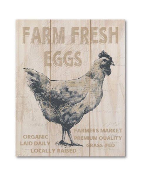 Fresh Farm Eggs I 10.5x14 Board Art