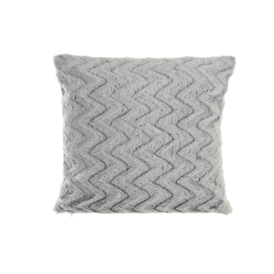 Cushion DKD Home Decor Bicoloured Squared Zigzag Alpino 45 x 10 x 45 cm