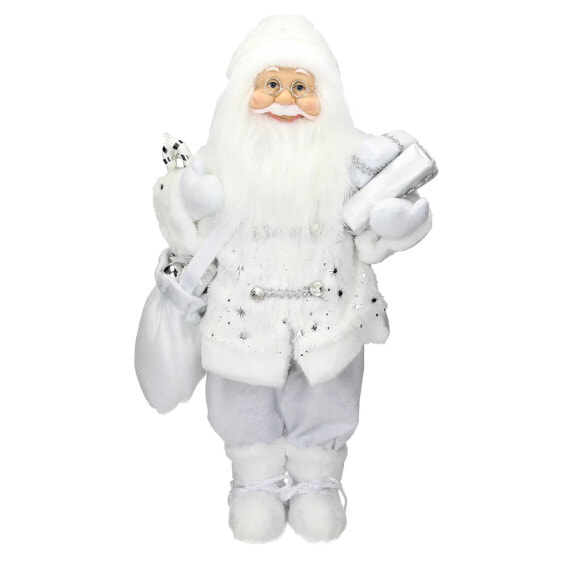 Weihnachtsmann Figur 24x14x47cm weiß