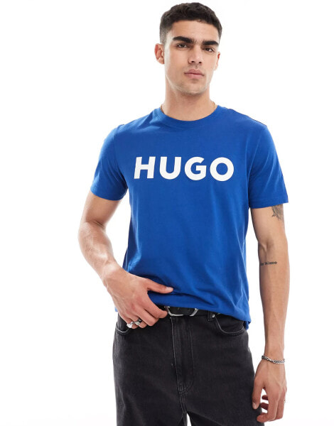 HUGO Dulivio relaxed t-shirt in blue