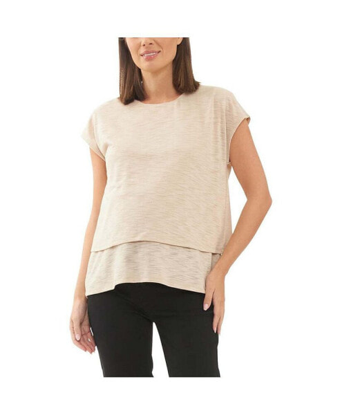 Jazmin Layered Nursing Tee Natural