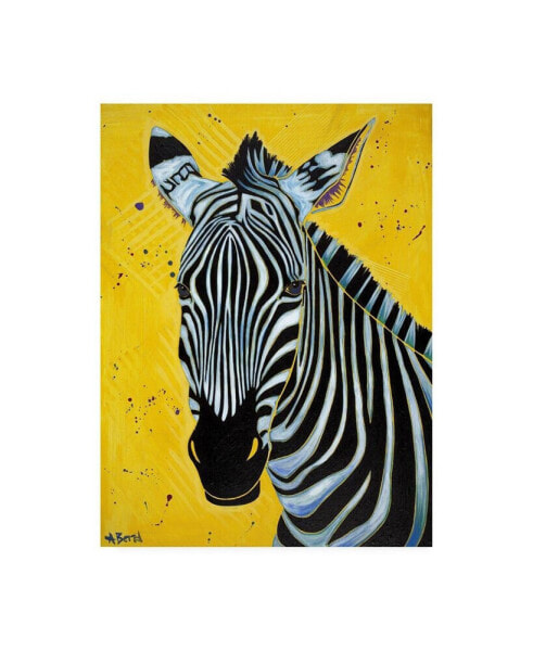 Angela Bon Zebra Close Canvas Art - 19.5" x 26"