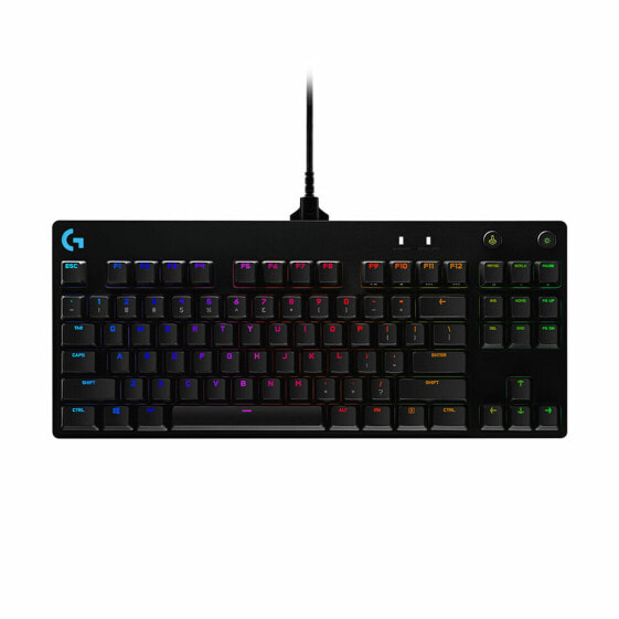 Клавиатура Logitech 920-010593 Чёрный RGB LED Испанская Qwerty испанский