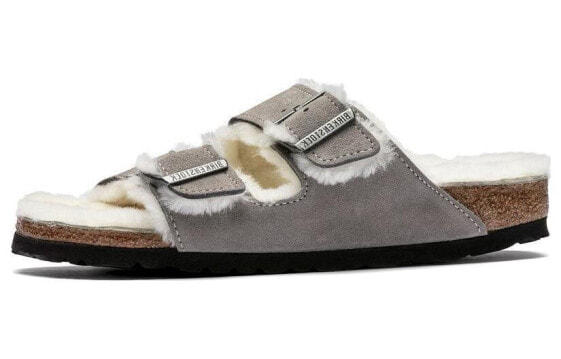 Серые шлепанцы Birkenstock Arizona 1017403DARIZONASTONECOIN