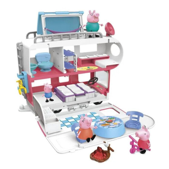 Peppa Pig Peppa's Adventures, Familien-Wohnmobil, Kinderspielzeug mit 4 Figuren